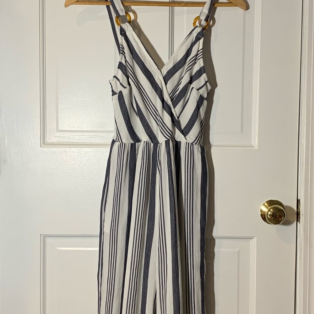 American Eagle Striped Jumpsuit - Picture 1 of 6
